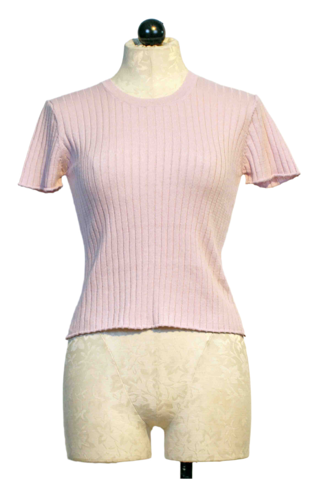 Lychee colored CSC Maria Rib Tee by Colorush