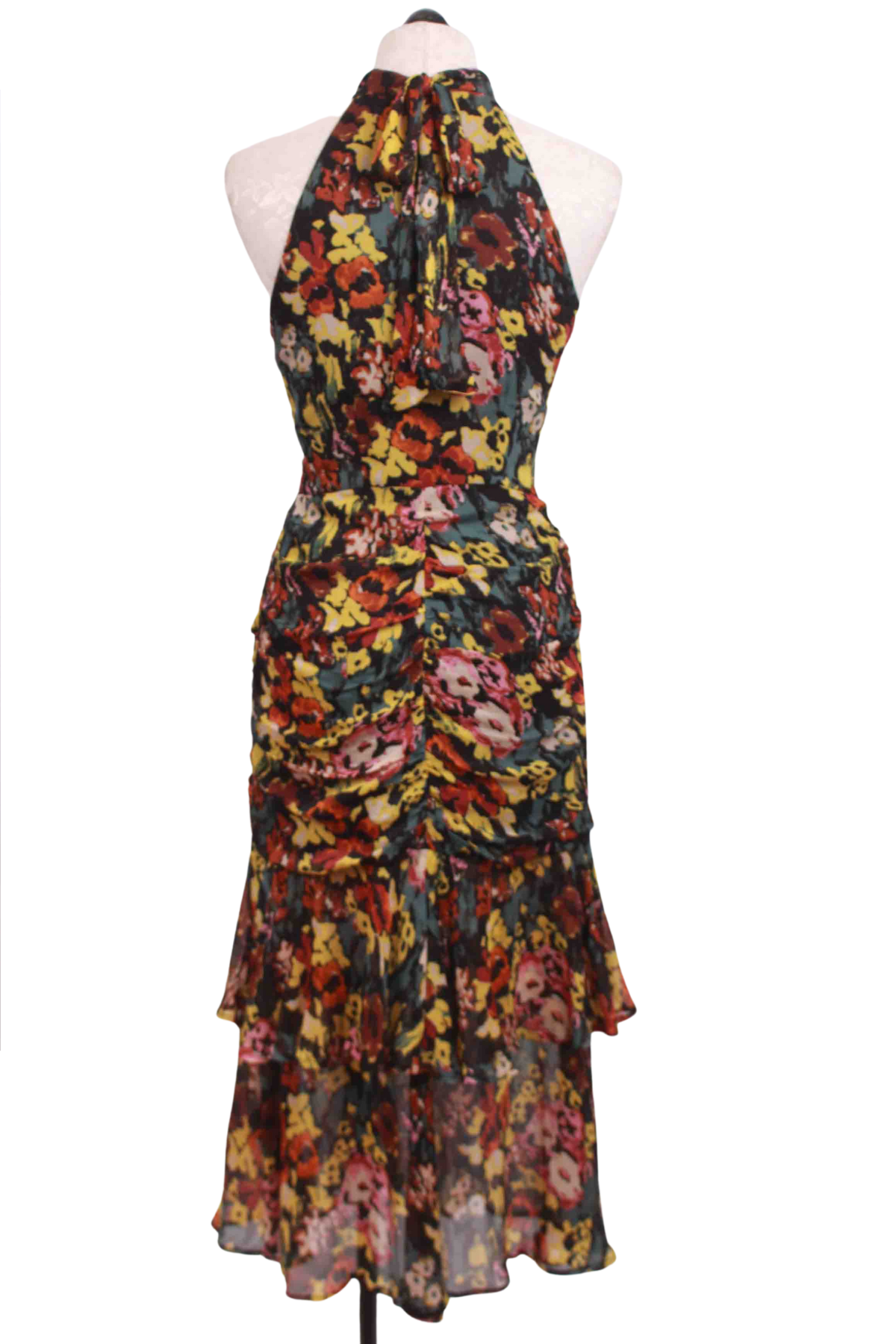 back view of Monet Floral Sleeveless Gianna Midi Dress by Cleobella