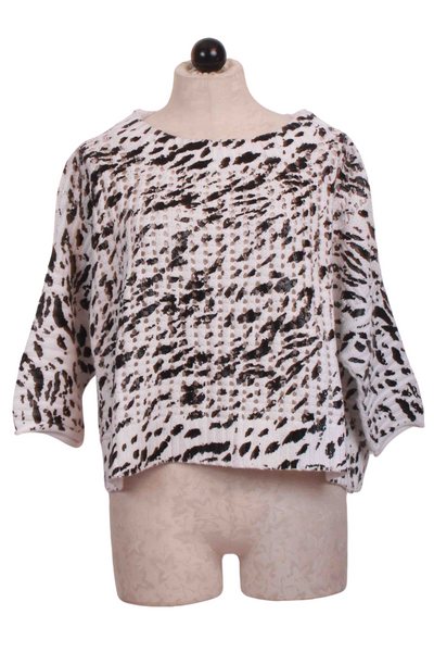 Black and White Dalmation Boatneck Sweater by Planet