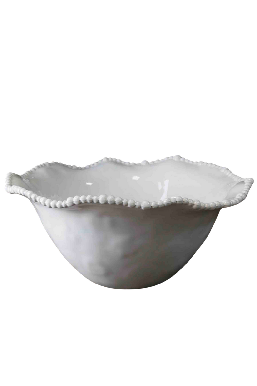 White Luxury VIDA Alegria Large Bowl by Beatrix Ball with Pearl rimmed detail