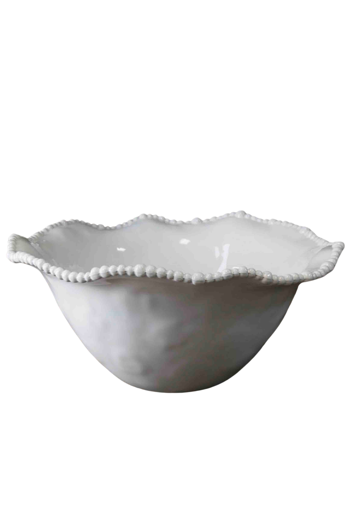  White Luxury VIDA Alegria Large Bowl by Beatrix Ball with Pearl rimmed detail