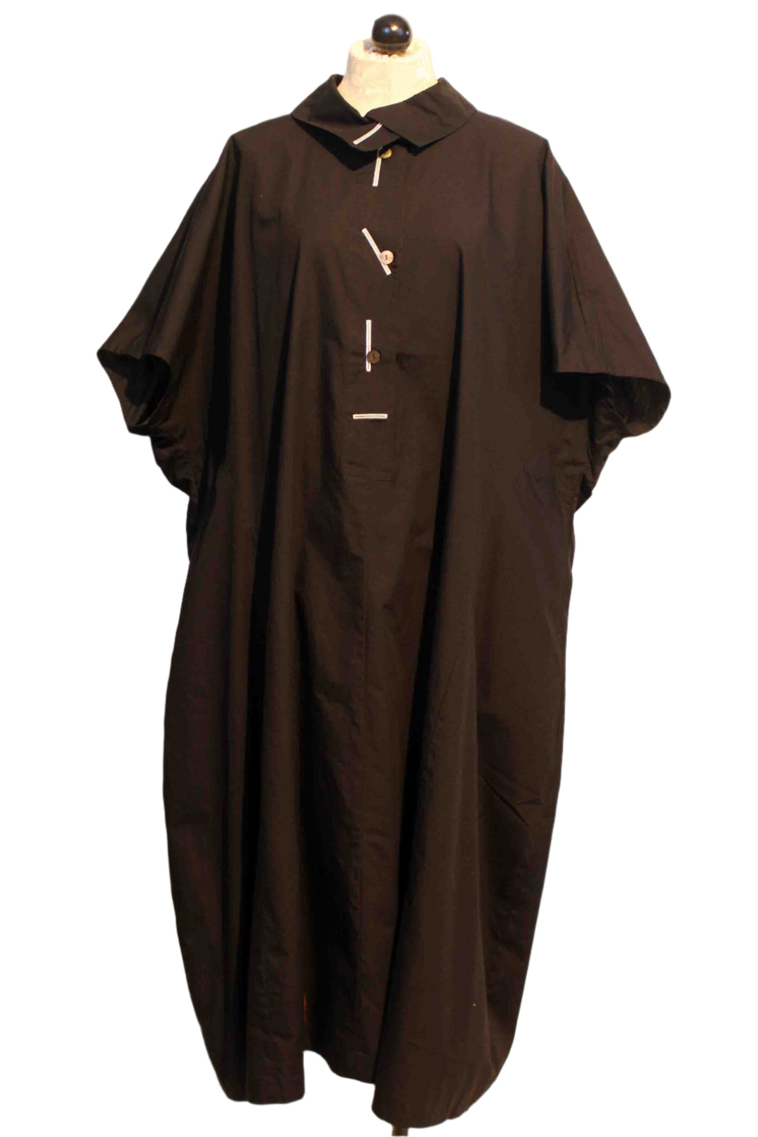 Black Dress with White Stitching by Moyuru