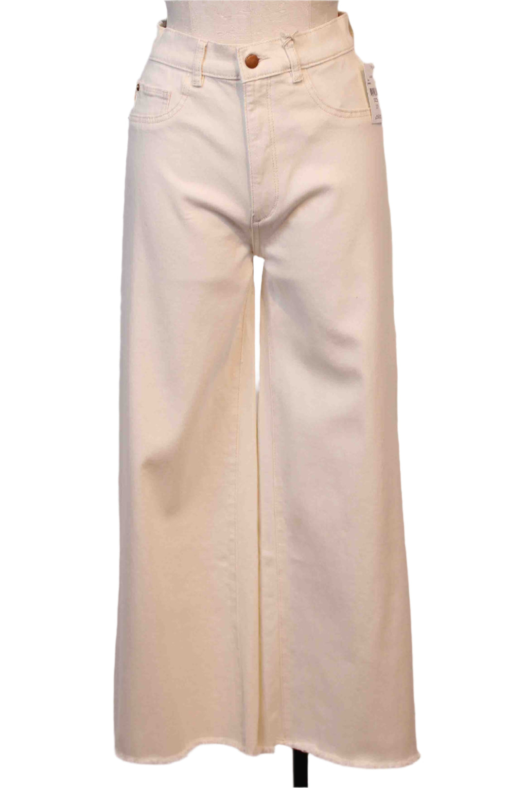 Eggshell Hepburn Wide Leg High-Rise Ankle Length Jean by DL1961