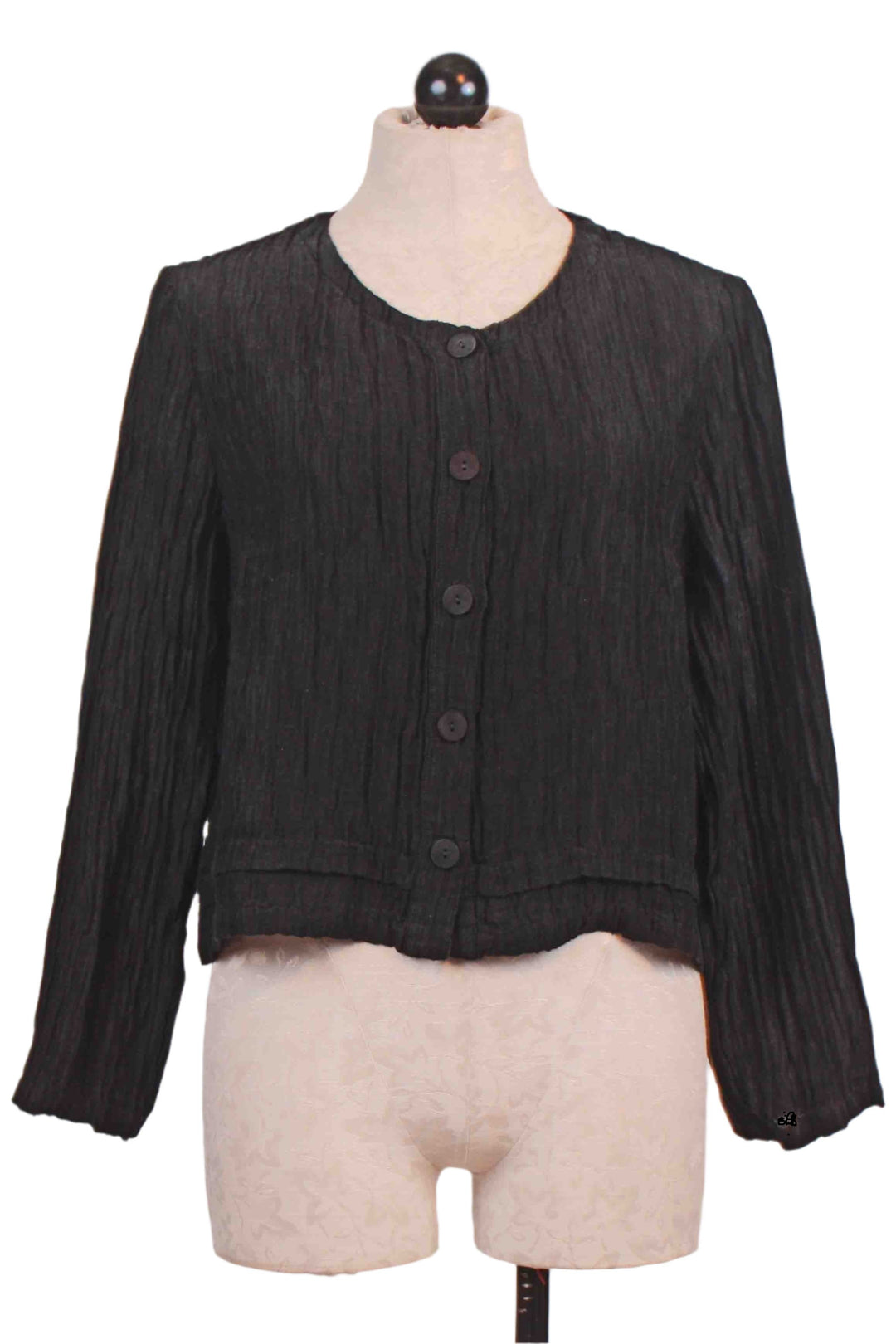 Crinkled Button Front Jacket by Grizas