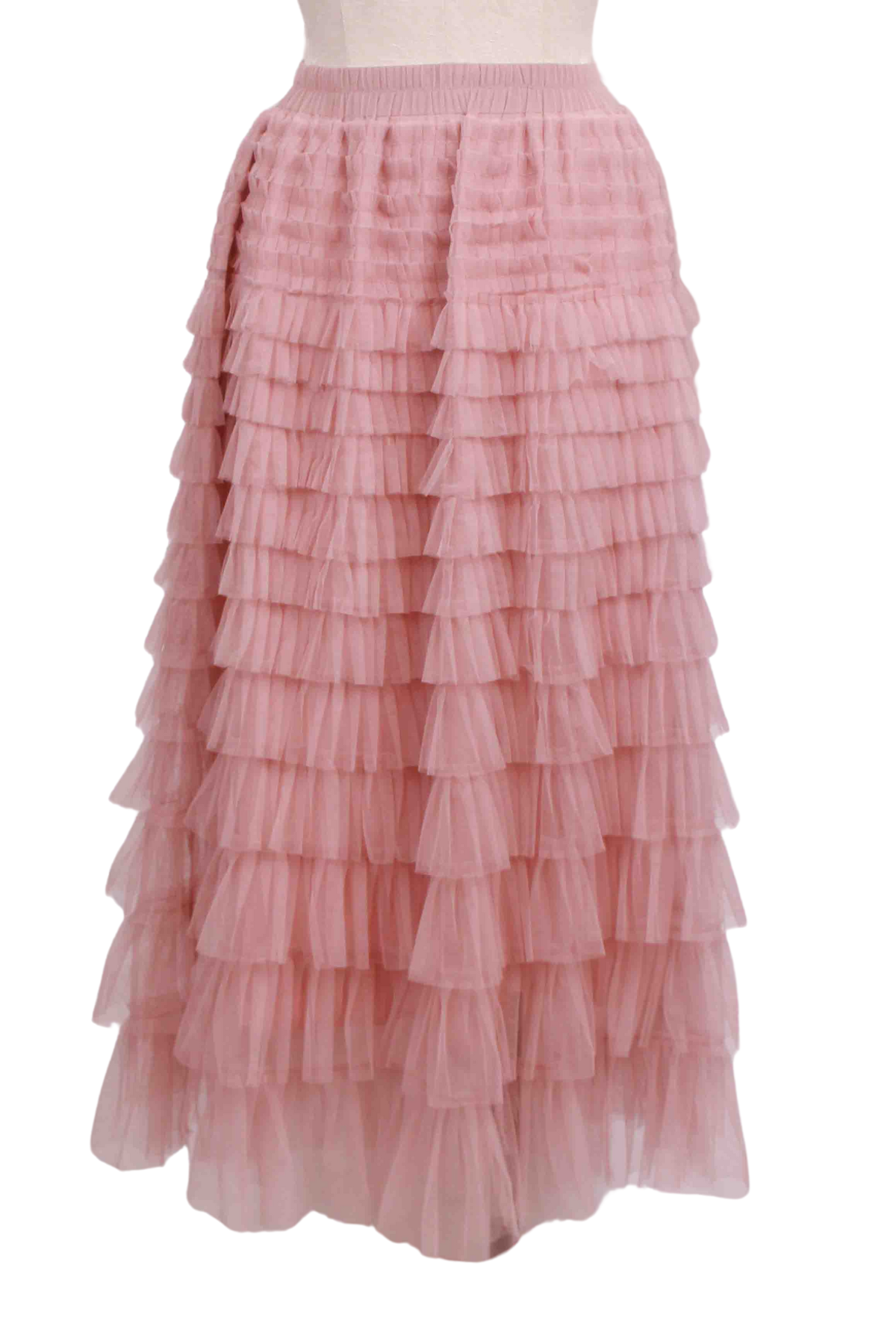 Tulle-Trim Skirt (Pink) – Almondant