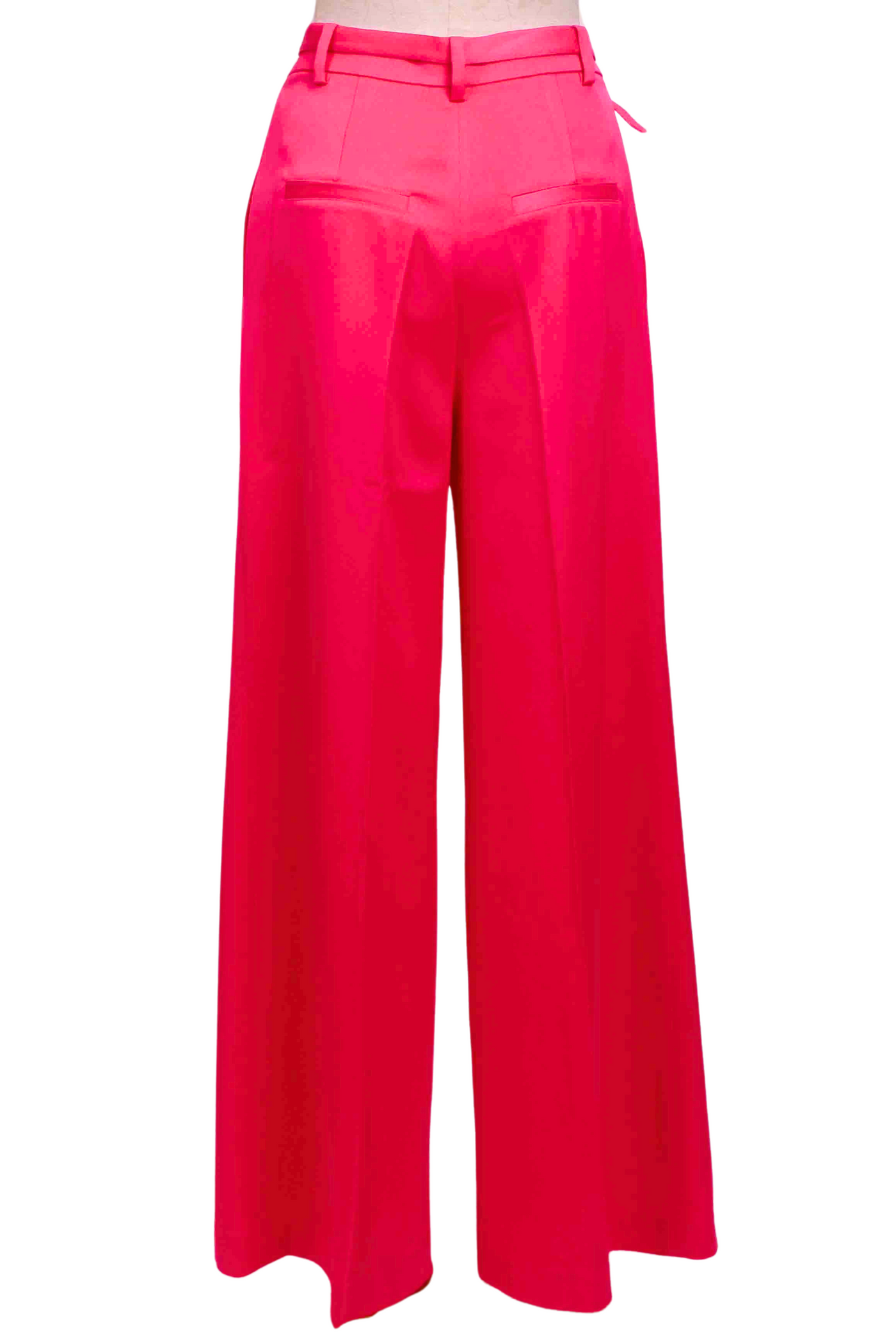back view of Hot Pink Alexia Satin Pants by Generation Love