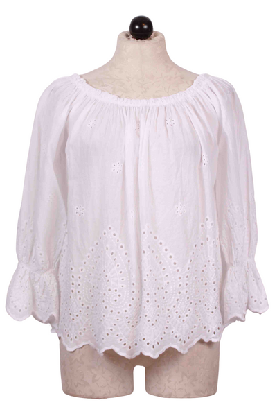 white Eyelet Buttercup Top by Scandal Italy 