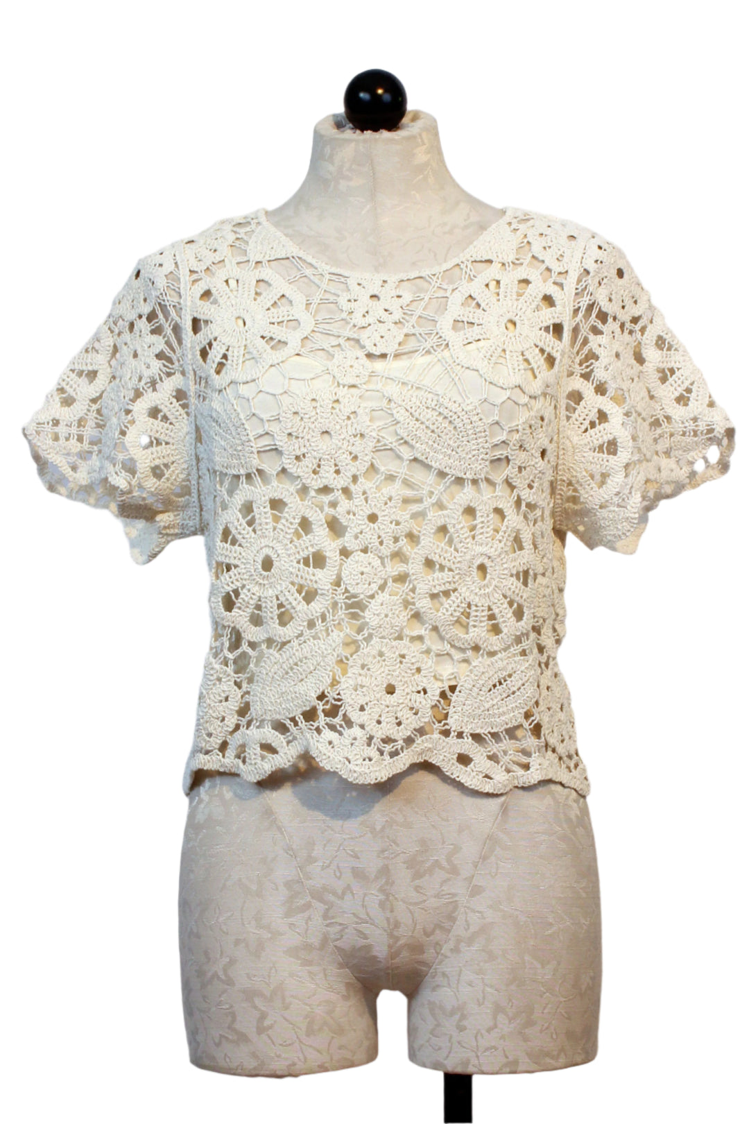 Carmen Ivory Lace Top by Caballero