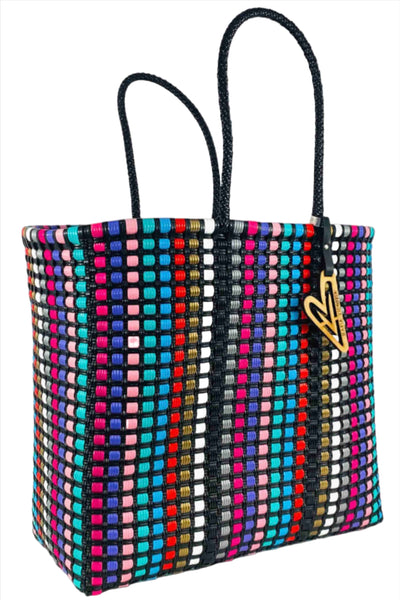 Multicolored Stripe Large OR DRAGON FRUIT Tote Bag by My Maria Victoria