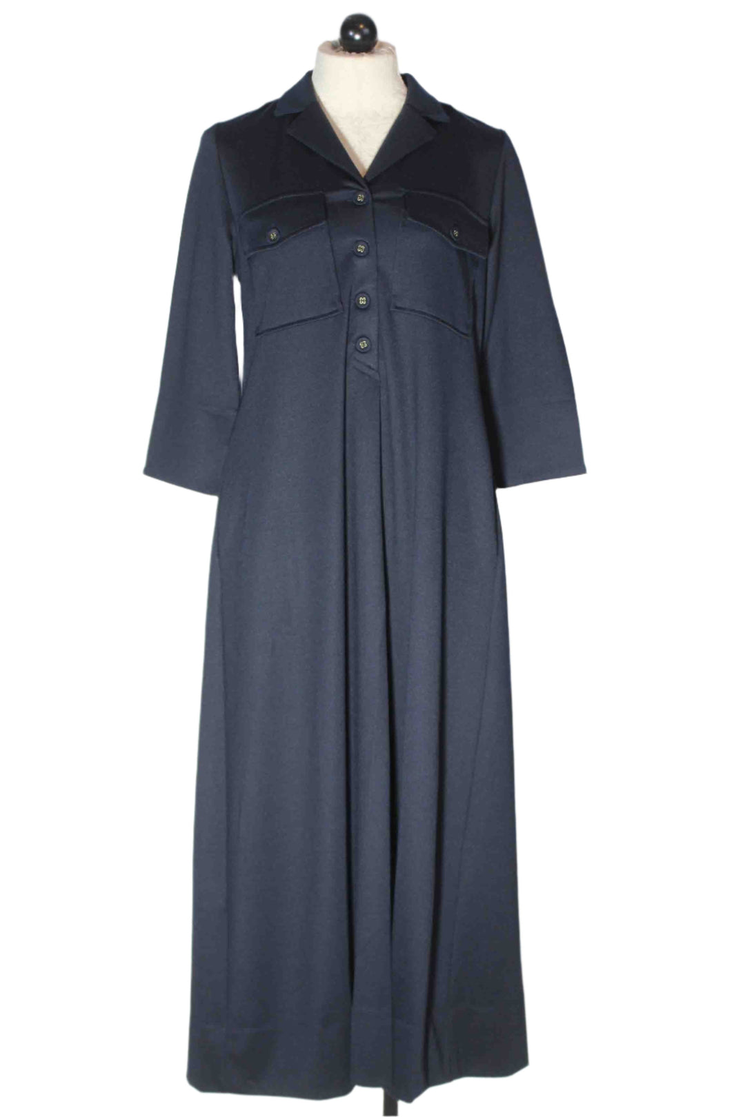 Navy colored  Alli Maxi Ponte Dress by Gretchen Scott