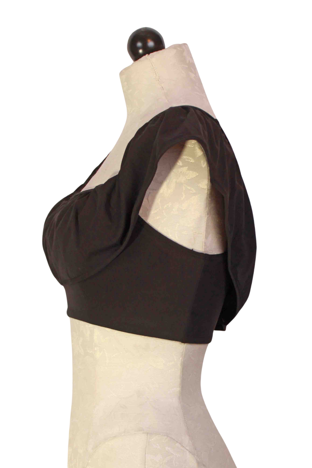 side view of Black Emily Swimsuit Top by Marie Oliver