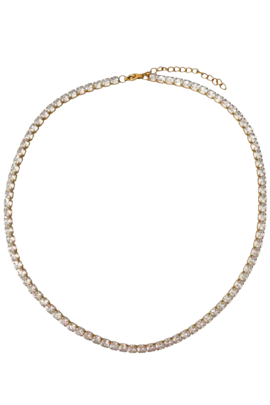 Gold/CZ Ezra Tennis Chain Necklace by Ellie Vail