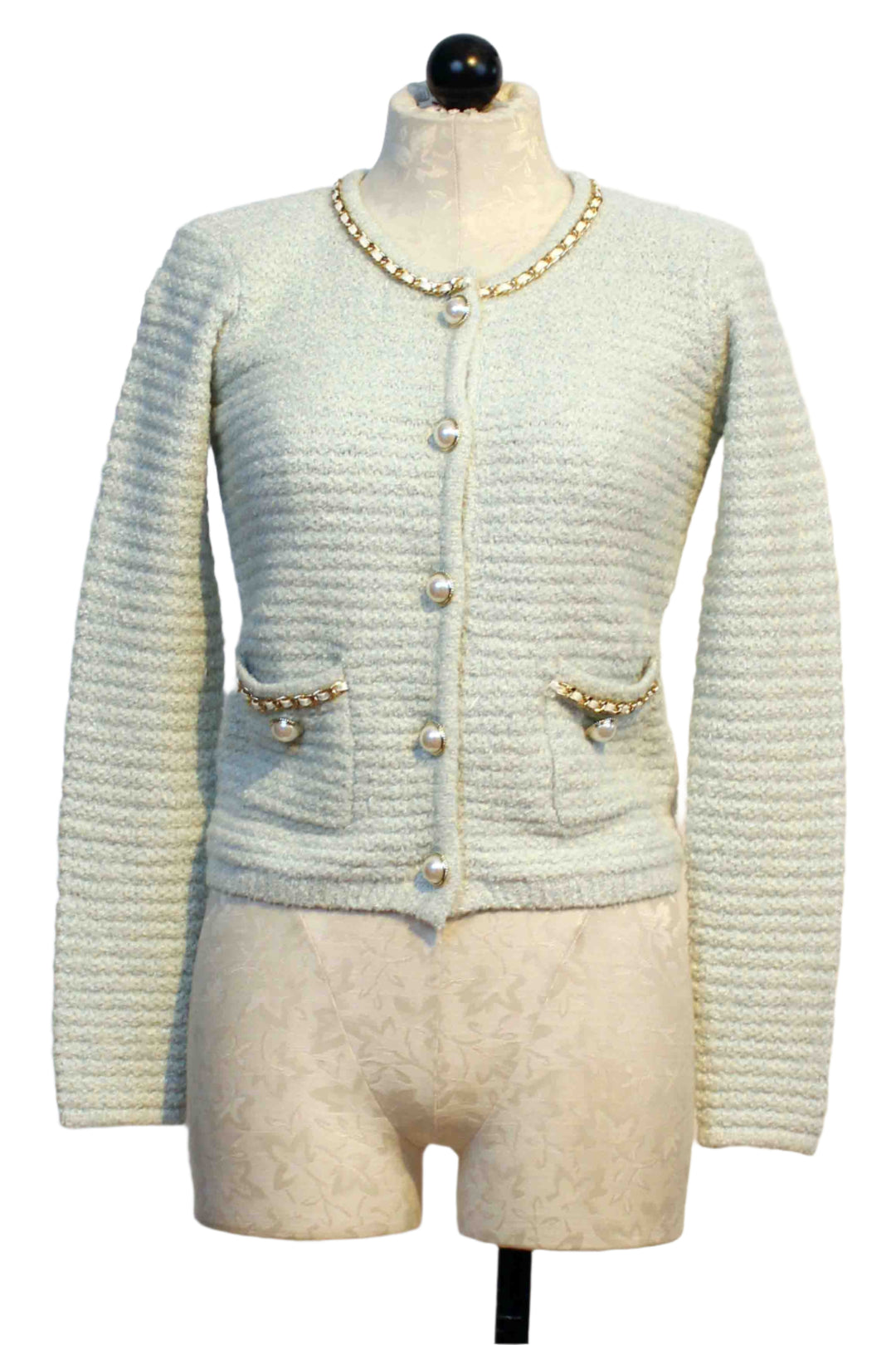 Opal Melange Kelly Chain Cardigan by Generation Love