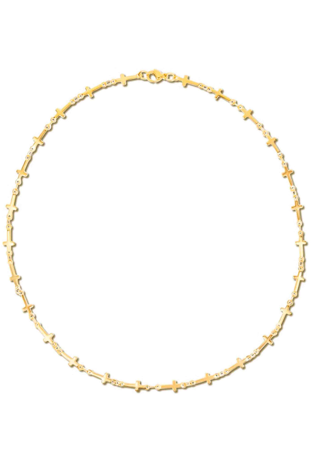 Gold Kennedy Cross Chain Necklace by Ellie Vail