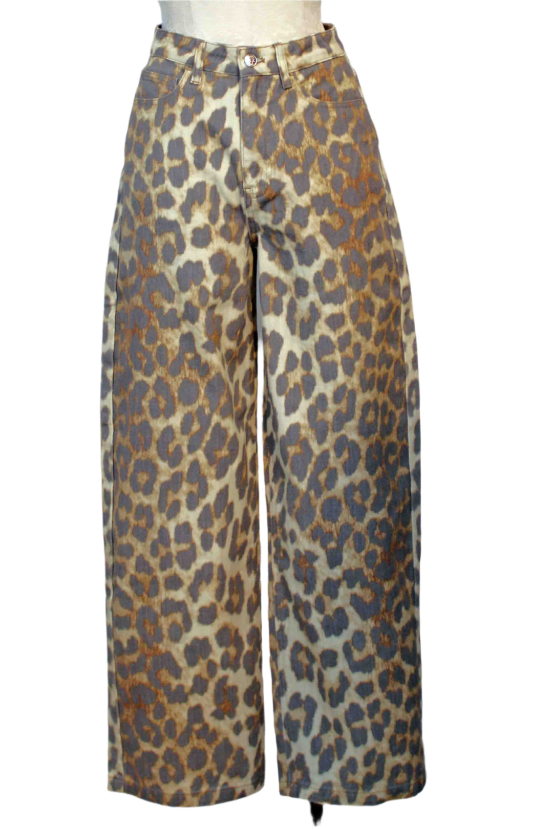 MONACO Leopard Print Wide Leg High Waisted Jean by Berenice