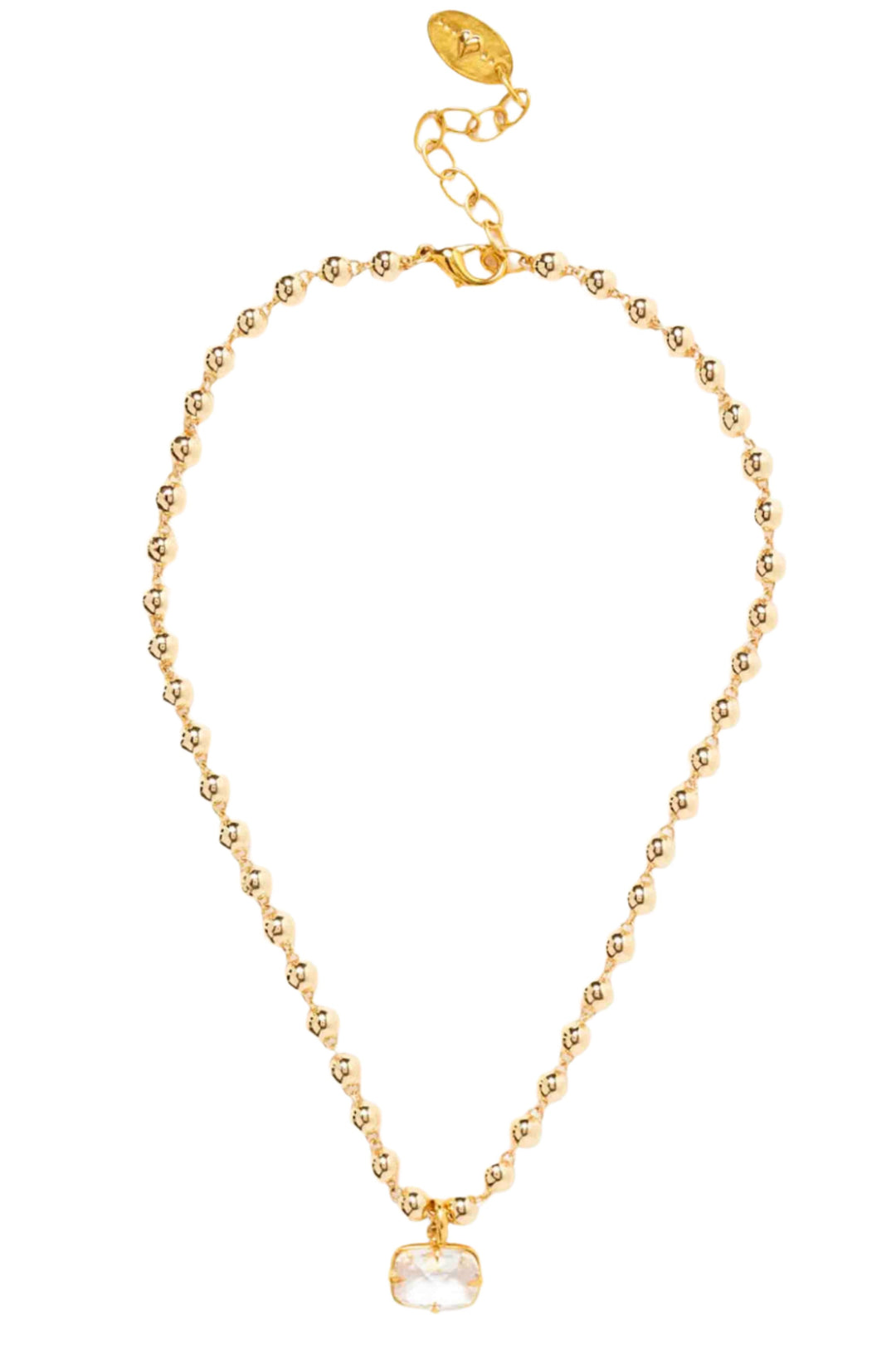 Gold-plated brass ball chain necklace by Chan Luu