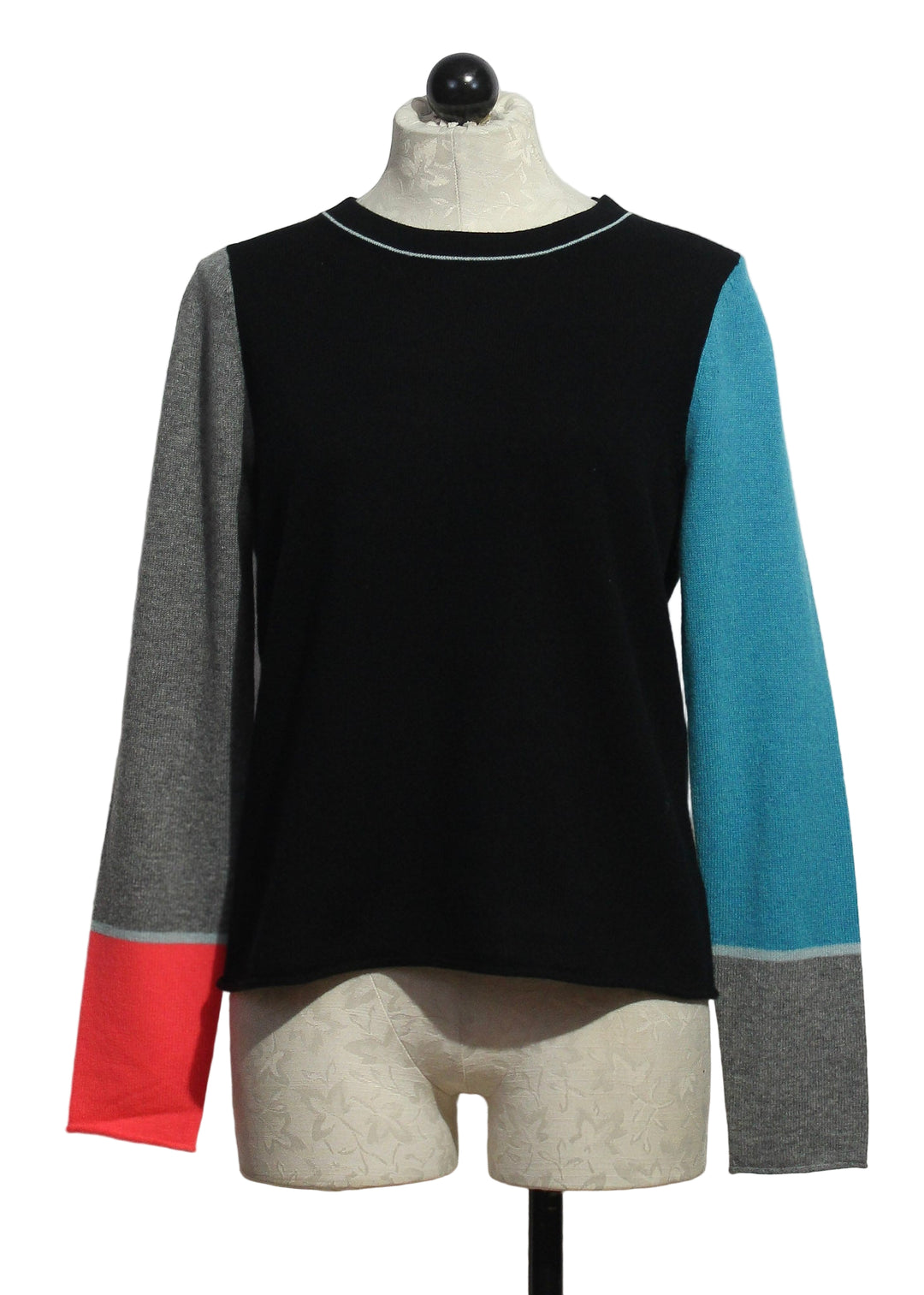 Onyx Combo Block Talk Sweater by Lisa Todd