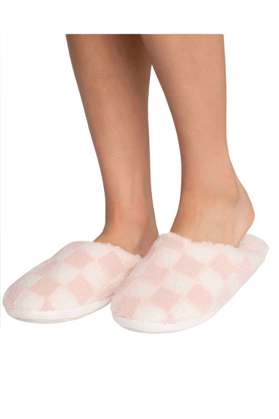 Pink/Clay Let's Get Cozy Slippers by PJ Salvage