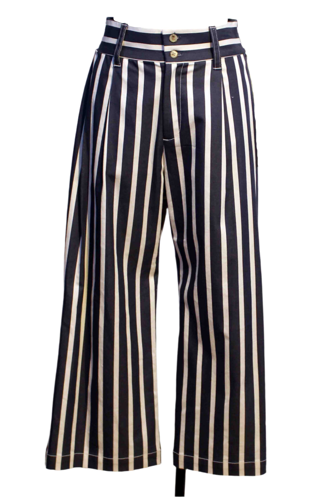 Navy and White Striped Sadie Trousers by Fifteen Twenty