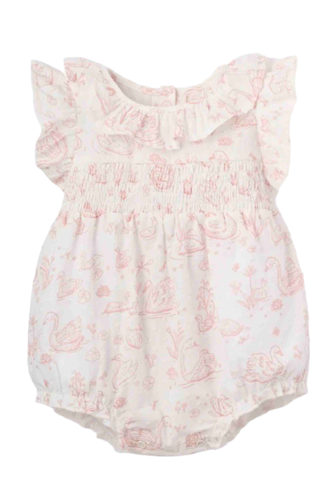 Soft Pink/White Swan Toile Bubble by Elegant Baby