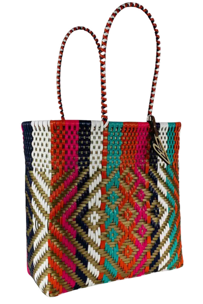 Multicolored Medium TT DUNE Tote Bag by My Maria Victoria