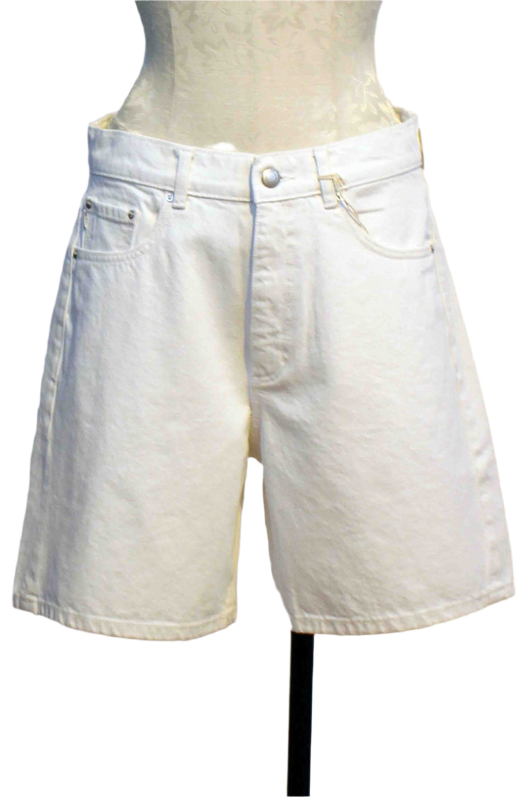 White Denim Ultra High Rise Taylor Shorts by DL1961