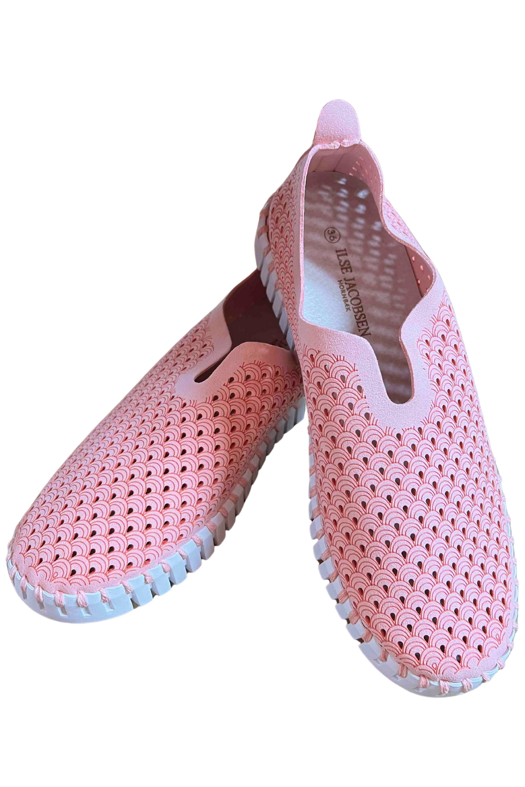 Ballerina colored White Sole Slip On Shoes by Ilse Jacobsen