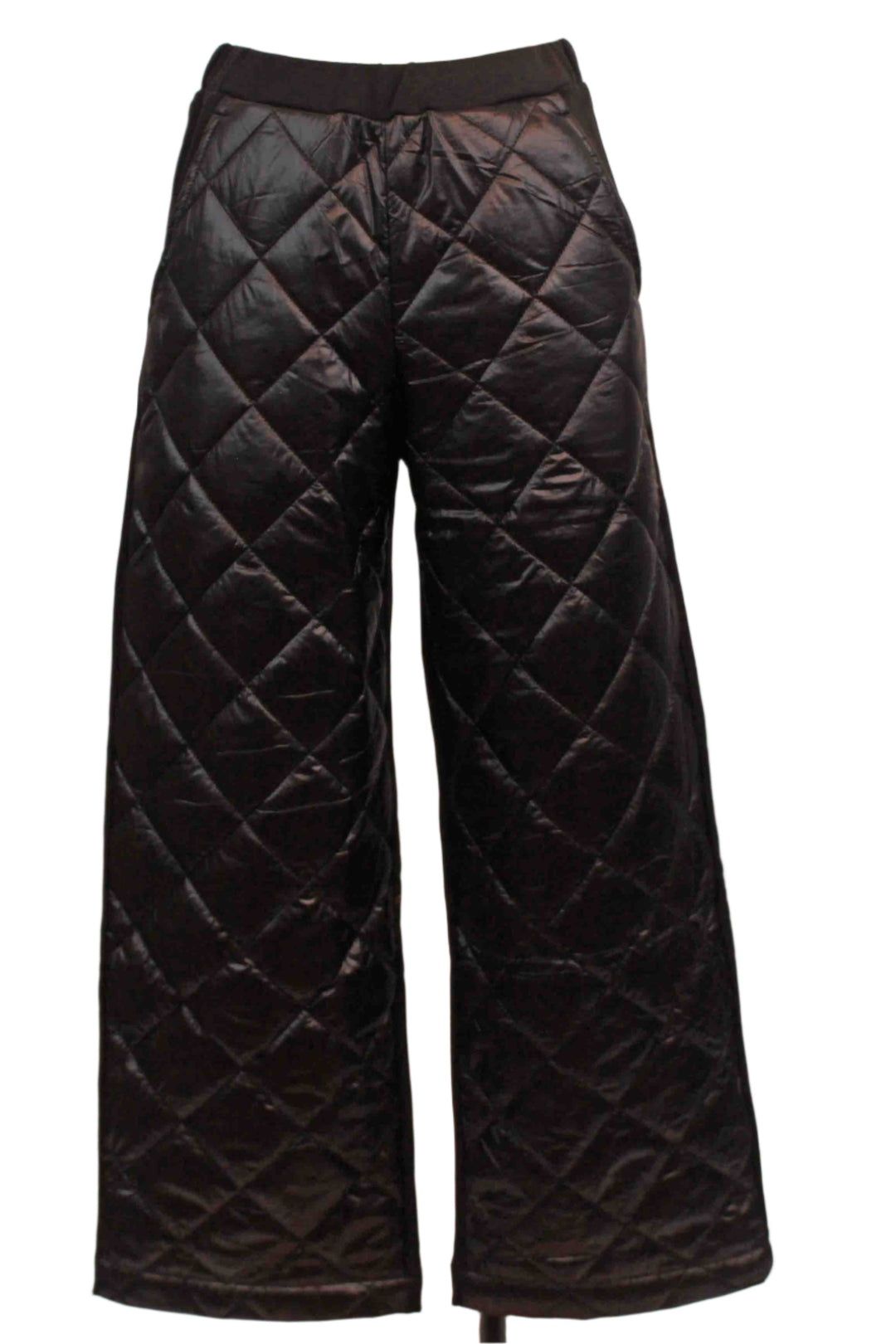 Black Quilted Front Pant by Alembika