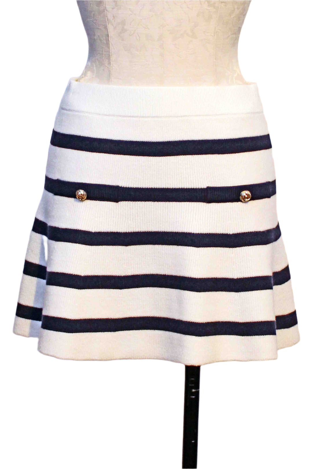 The Navy and White Wilda Sweater Skirt by Generation Love