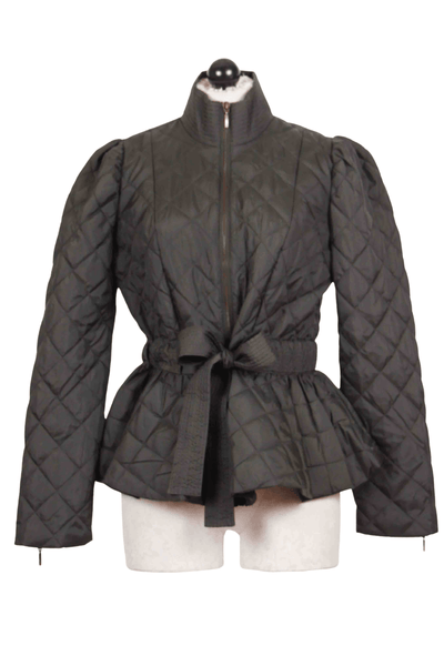 Army Quilted Raven Jacket by Marie Oliver