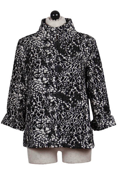 Black and White Flora and Fauna Retro Jacket by Liv by Habitat 