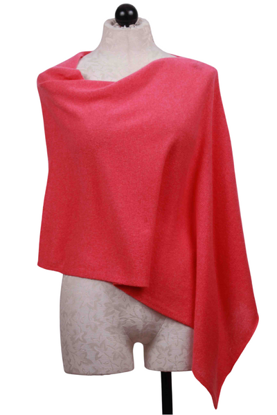 Coral Reef Draped Cashmere Dress Topper by Alashan Cashmere