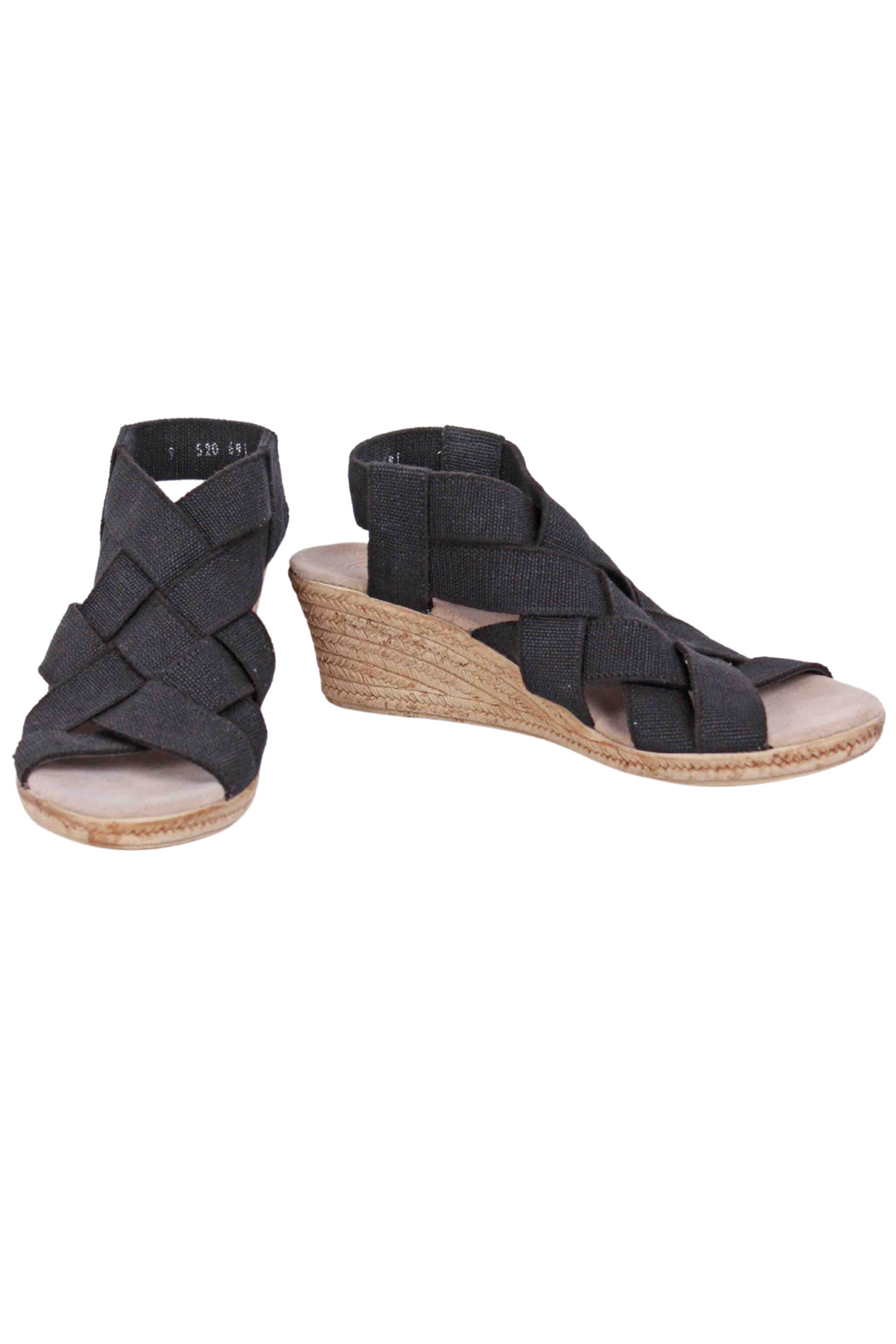 Side view of Black Ravanel Sandel by Charleston Shoes