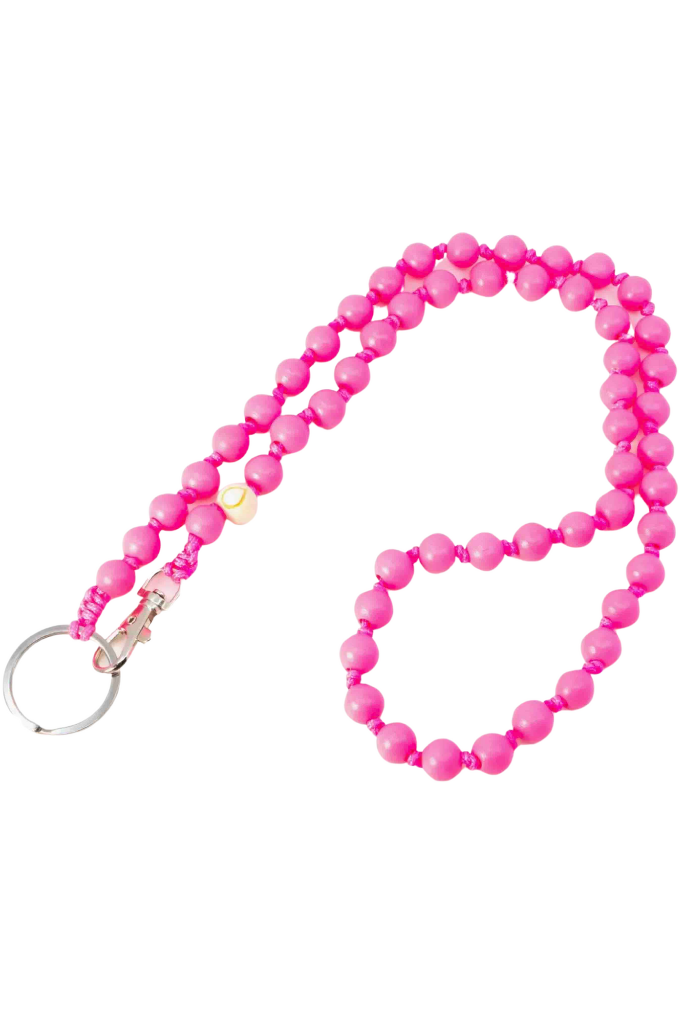The Pink Beaded Key Chain-Dropletsy