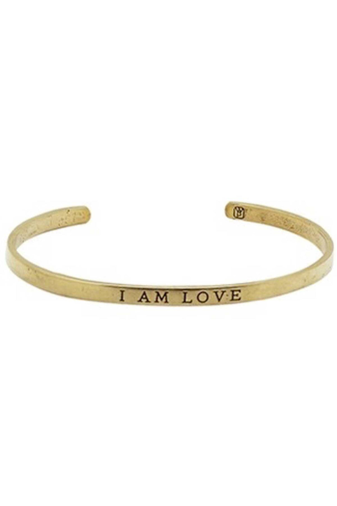 brass I Am Love Cuff by Waxing Poetic