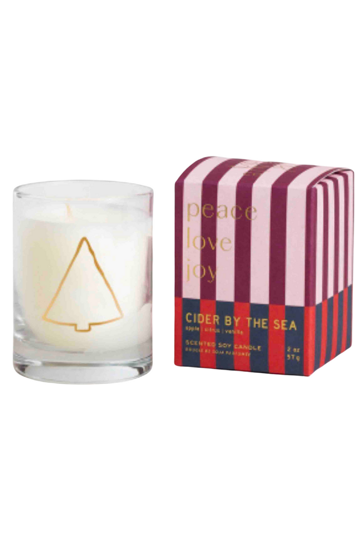 Cider by the Sea Boxed Holiday Votive Scented Soy Candle by Mersea