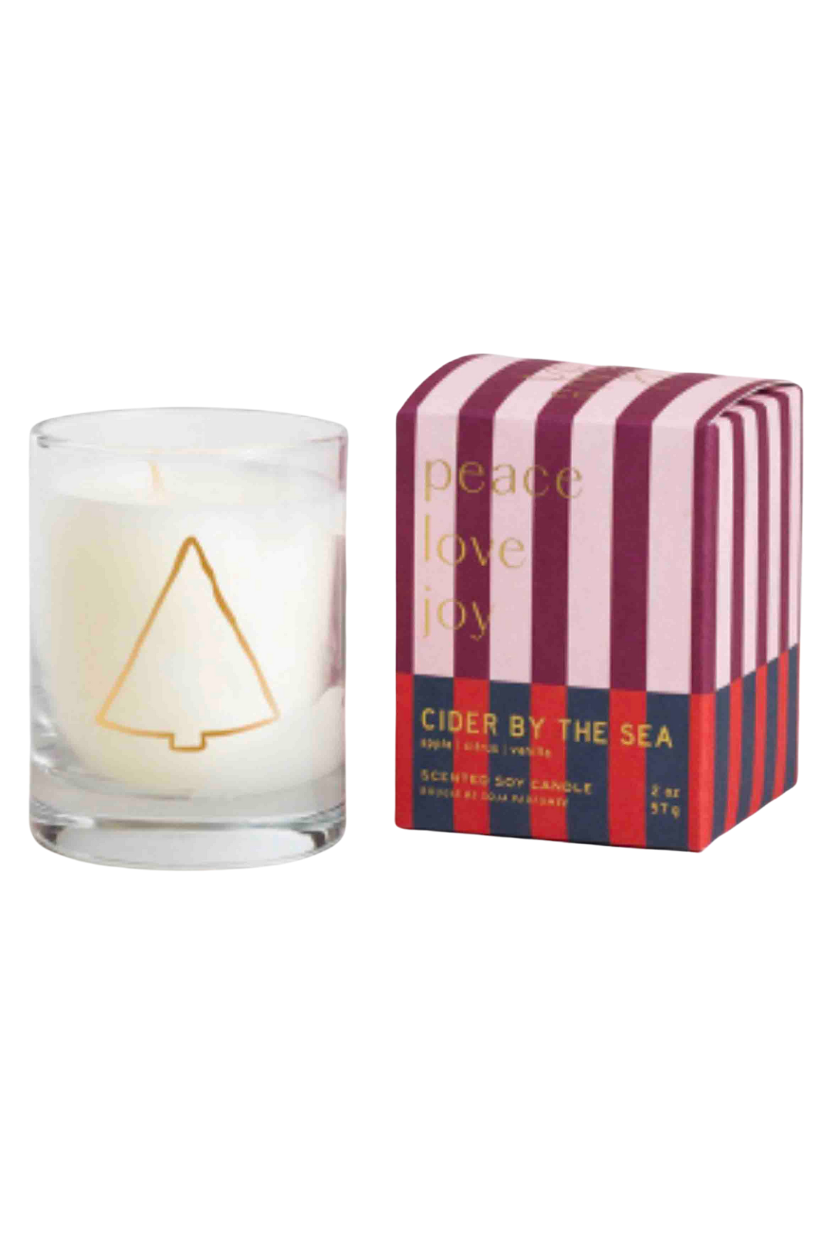 Cider by the Sea Boxed Holiday Votive Scented Soy Candle by Mersea