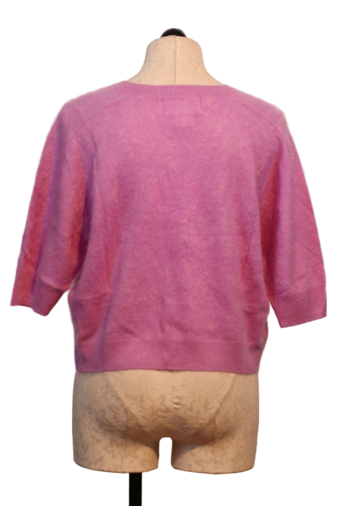 back view of Misty Purple Brushed Belli Tee Sweater by Colorush