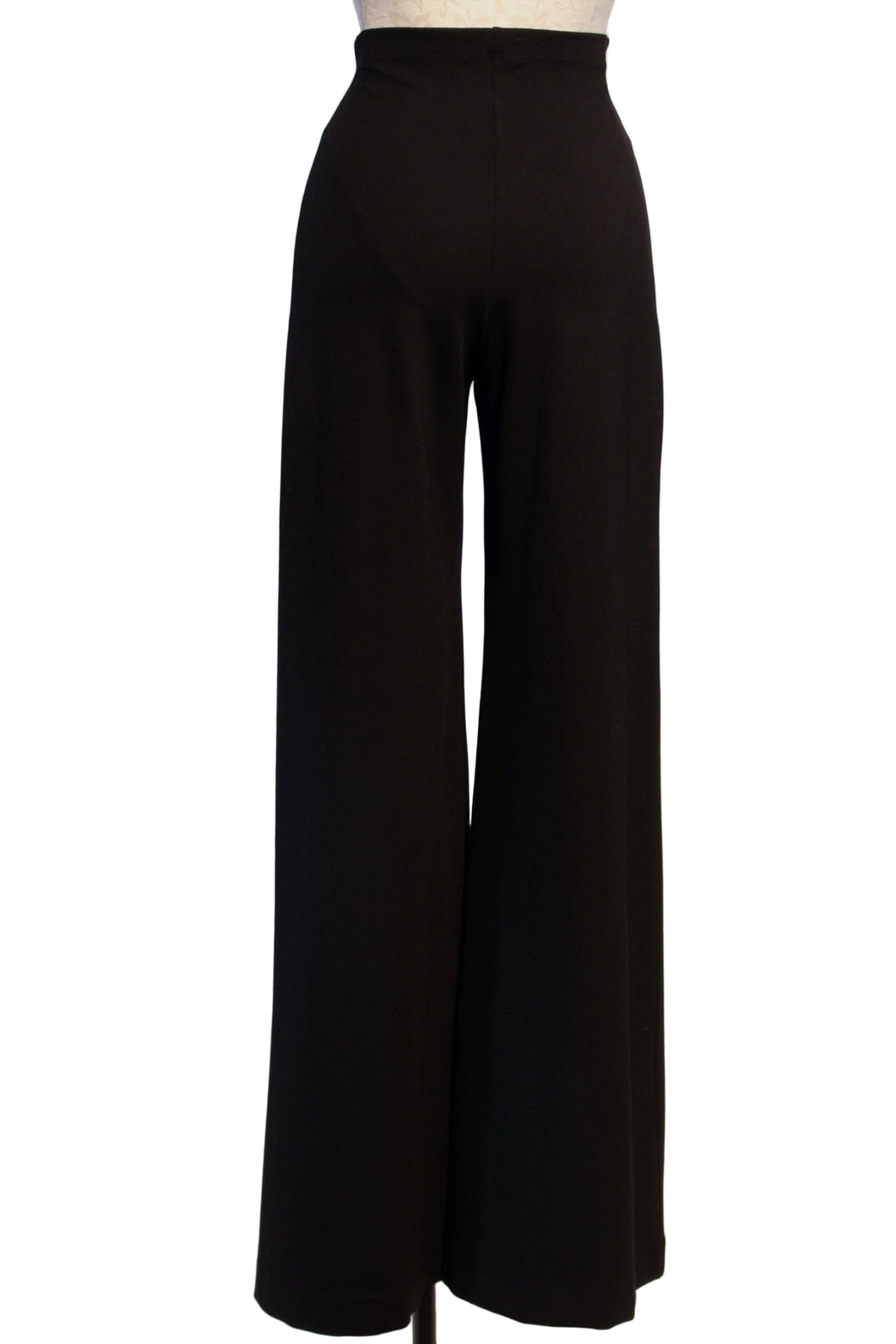 back view of Black Ponte Knit Wide Leg Pant by Ripley Rader