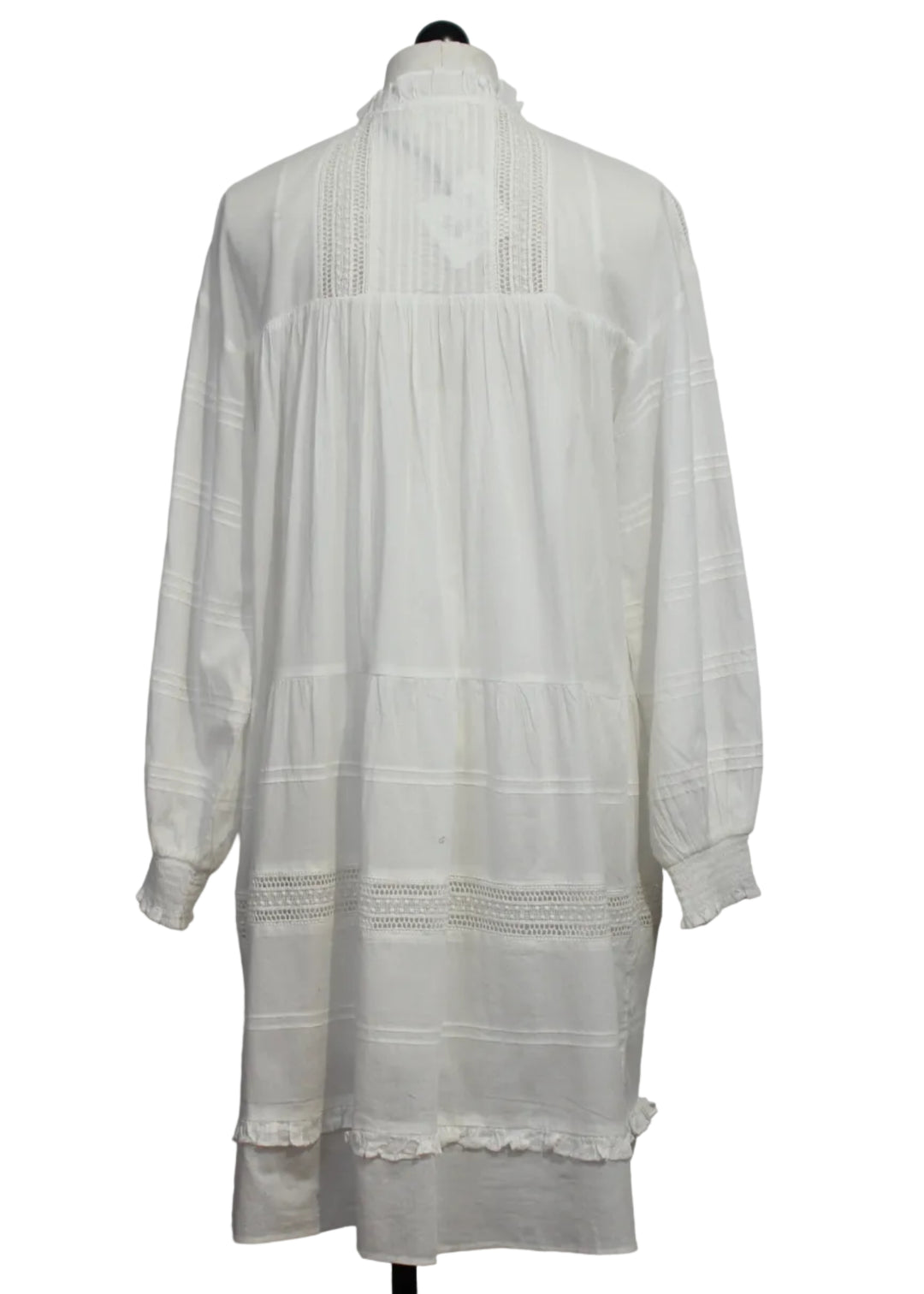 back view of White Eyelet Rusty Dress by MKT Studio
