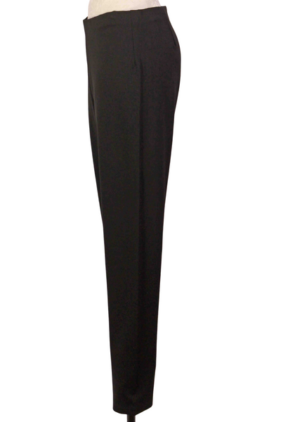 side view of black Ponte Slightly Tapered Pant by Habitat