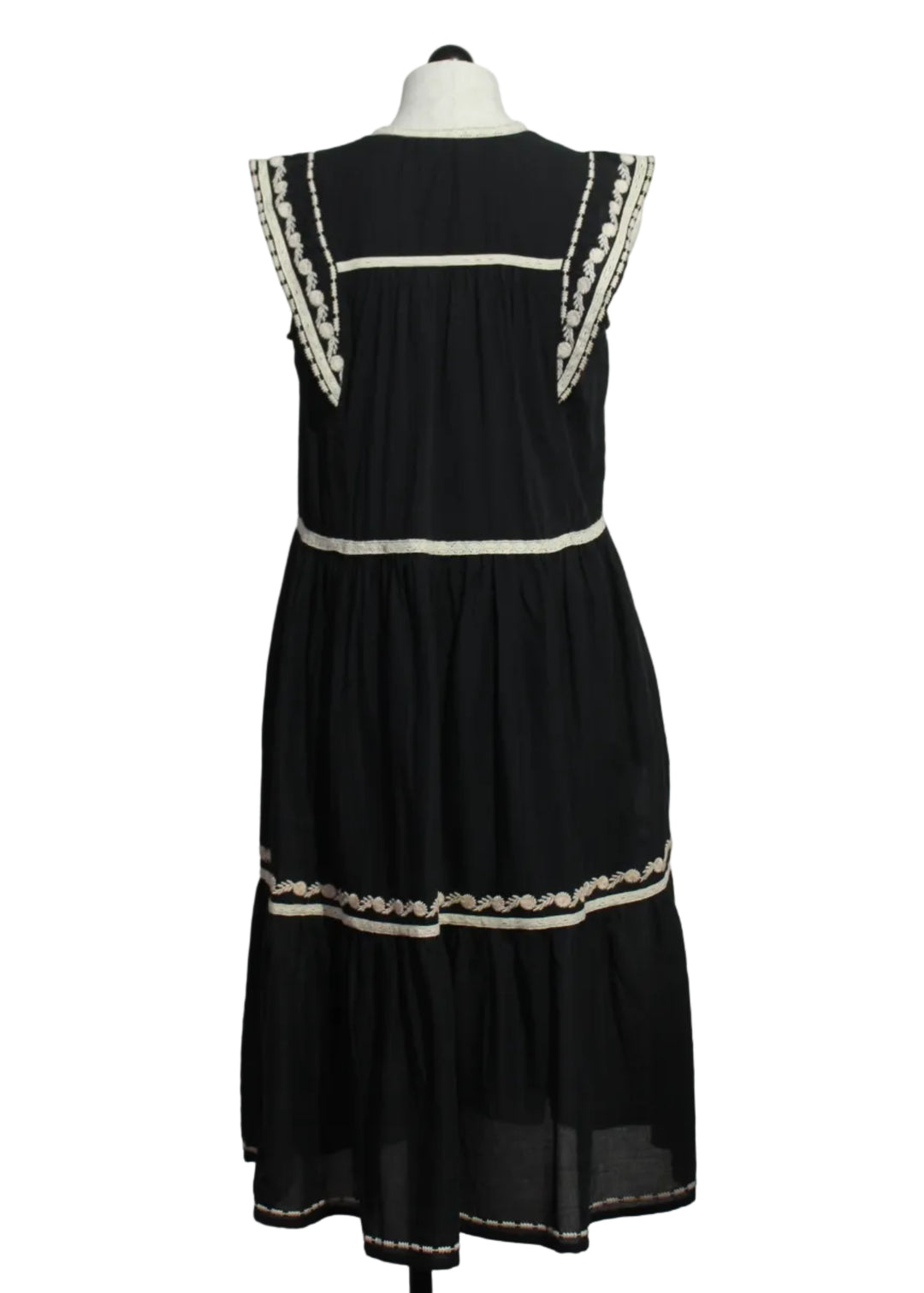back view of The Black Roleo Dress by MKT Studio 