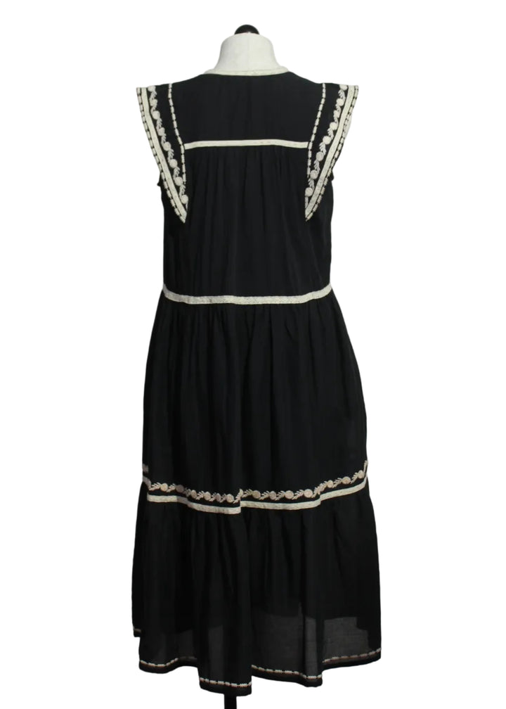 back view of The Black Roleo Dress by MKT Studio 