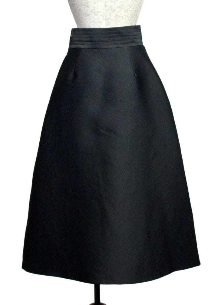 back view of High waisted Black Sable Skirt by Emily McCarthy 