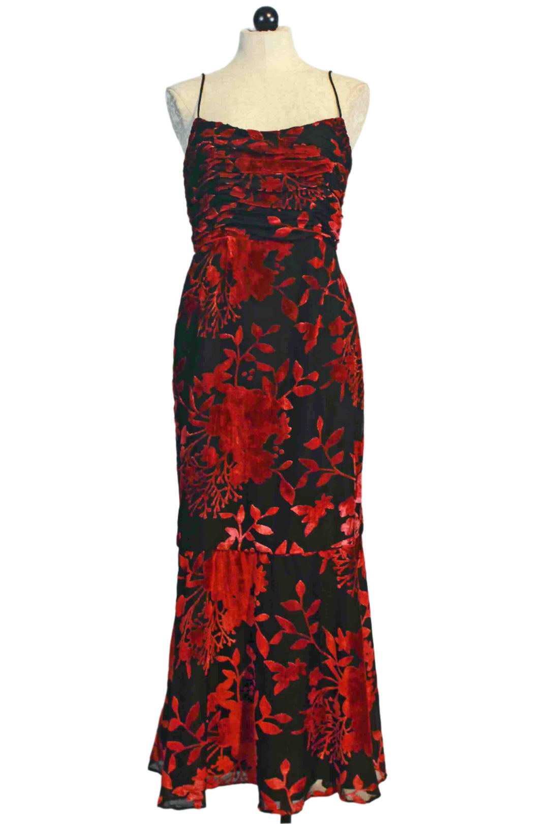 Tylia Sleeveless Ruched Maxi Dress by Hutch in beautiful Chinoiserie Bouquet print