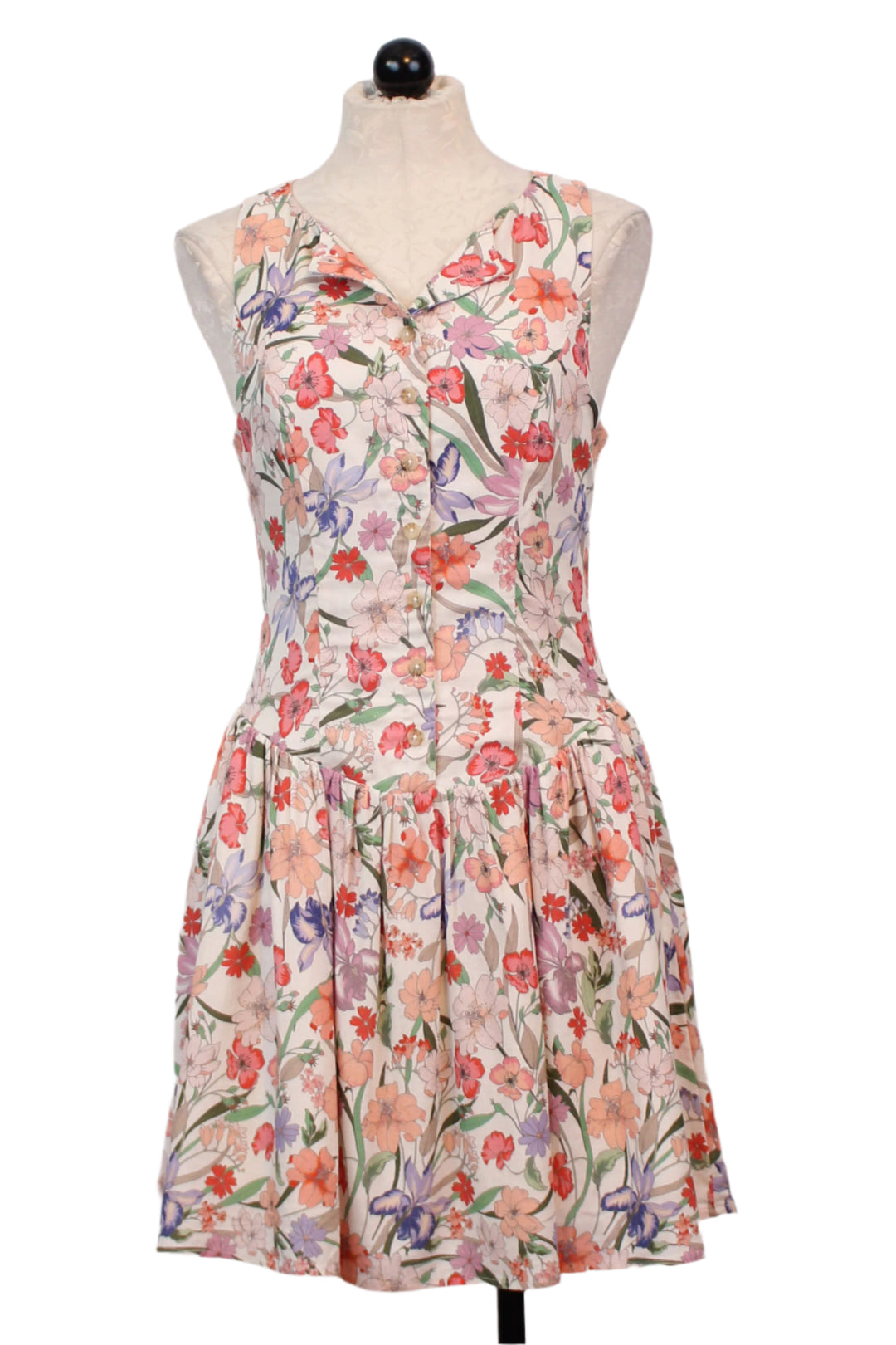 White Tropical Garden Roma Dress by Hutch 