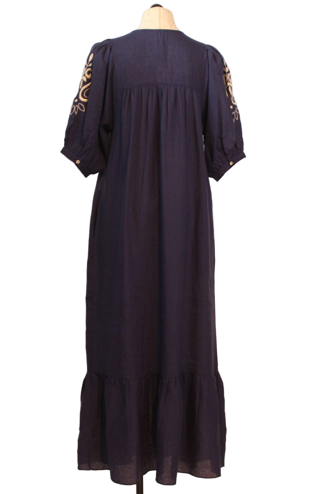 back view of Navy Sofia Dress by Sonmer