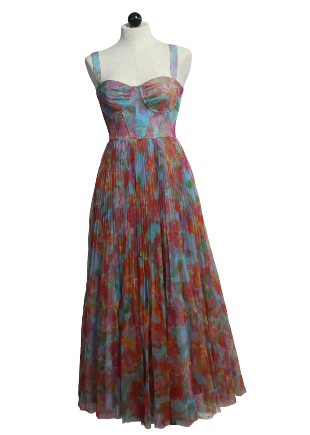 Macclare Periwinkle Pastel Orchids Gown by Hutch