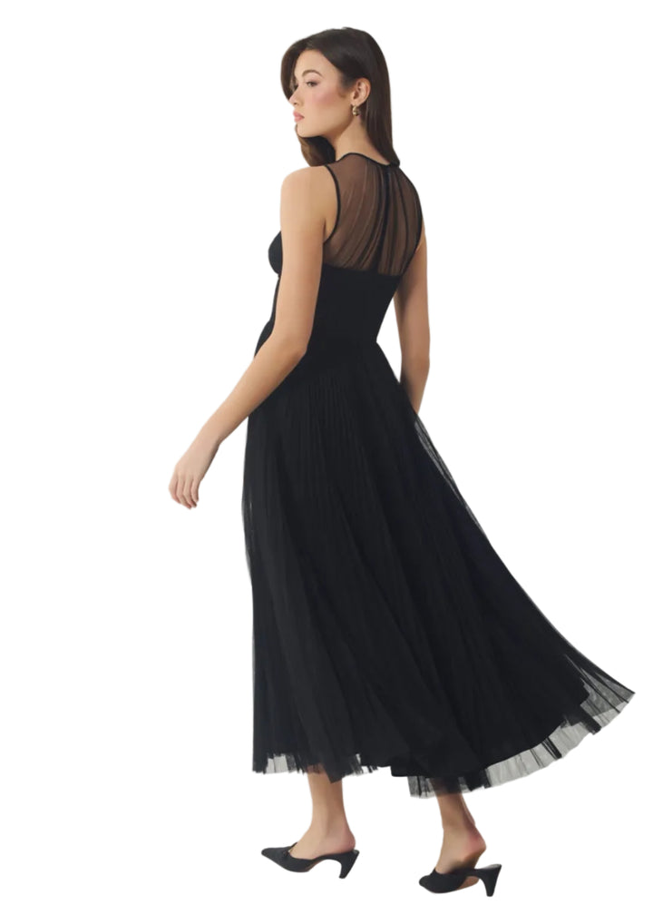 back view of black Donya Gown