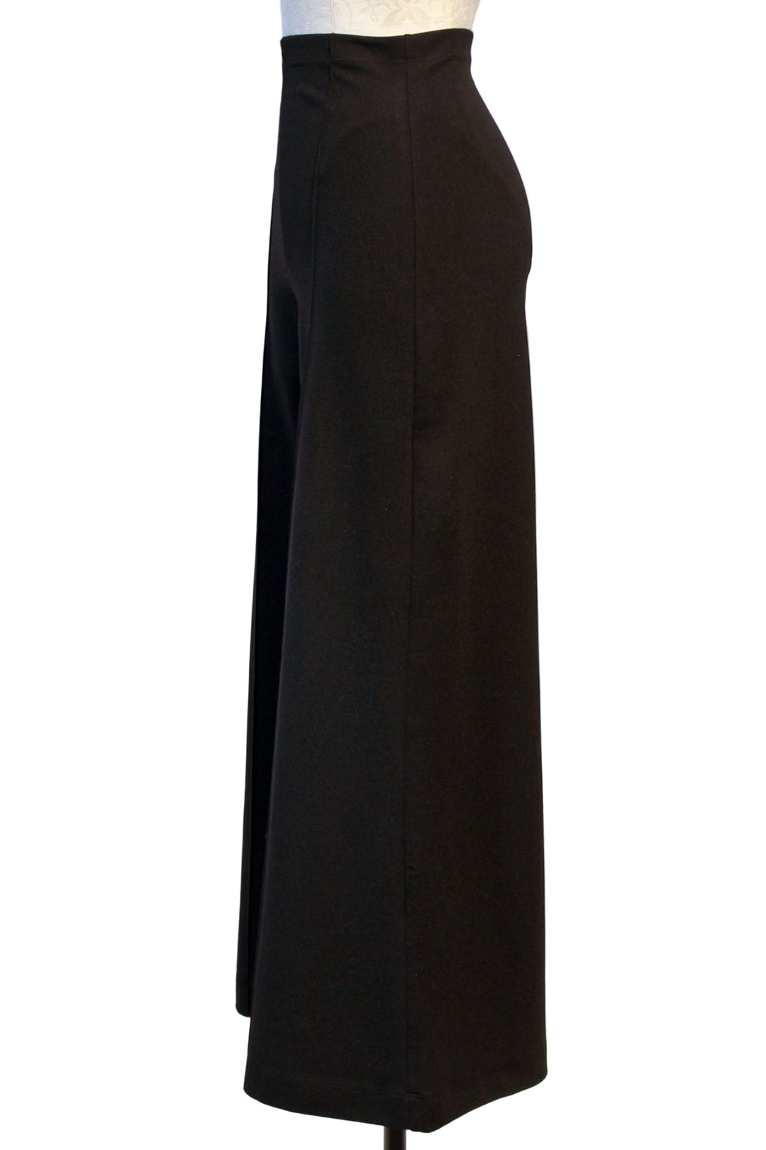 side view of Cropped Ponte Knit Wide Leg Pant by Ripley Rader